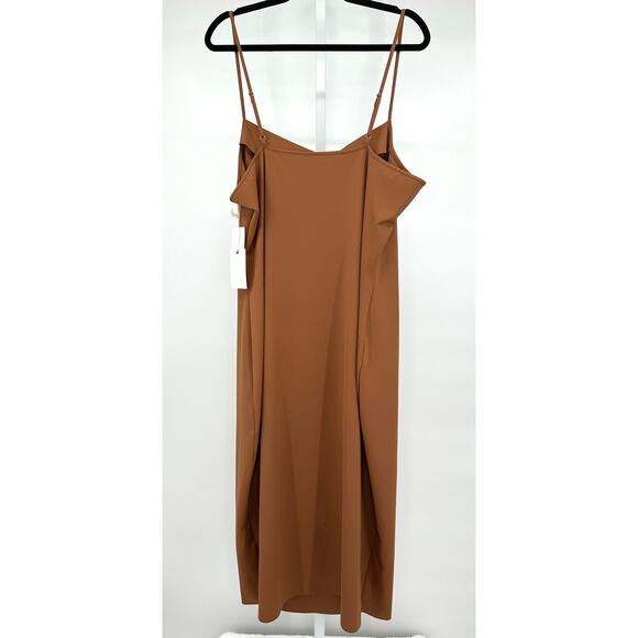 Good American Spaghetti Scuba Midi Dress Rust 3XL - Picture 4 of 7